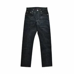 sauce ORIGIN EXL916-AG Mens Jeans cott linen Seedge Sanforized Raw Denim Jeans for Men Straight Fit Sier Butt 19 oz i73z#