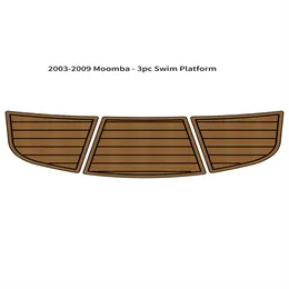 2003-2009 Moomba-3PC 수영 플랫폼 단계 패드 보트 에바 폼 티크 데크 바닥 매트 Seadek Marinemat Gatorstep 스타일 자체 접착제