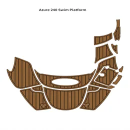 Azure 240 수영 플랫폼 단계 패드 보트 에바 폼 가짜 티크 데크 바닥 매트 바닥재 Seadek Marinemat Gatorstep 스타일 자체 접착제