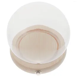 Vasen Blumenvase Handgefertigte Glasabdeckung Display Vitrine Desktop Dome Staubdicht mit leuchtendem Sockel Kleinkind