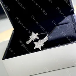 Open Star Ring Designer Women Diamond Ring Luxury 925 Sterling Silver Engagement Ling Limity Ladies Jewelry Mifthivary Gift with box