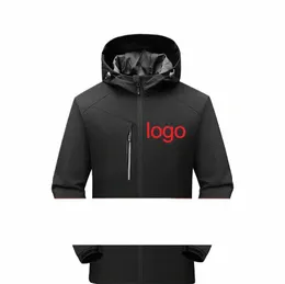 Yotee 21 nuovi uomini invernali giacca logo personalizzato spesso Veet caldo casual consegna pasto all'aperto alpinismo con cappuccio cappotto antivento h36i #