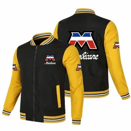 Motobecane Bike Jacket Men's Baseball Jersey Casual Cardigan Windbreaker Men's Hip Hop Street Style Work Jacket r6dL #