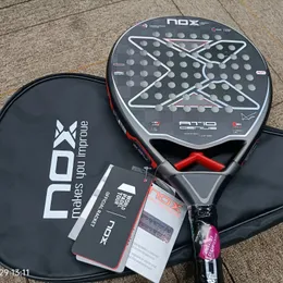 18k raquete pala rosto macio padel raquete de tênis de fibra carbono equipamentos esportivos ao ar livre para homens e mulheres raquete de placa 240313