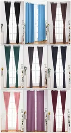 Modern Blackout Curtains for Living Room Bedroom Curtains for Window Treatment Drapes Solid Blackout Curtain Finished Blinds5094579