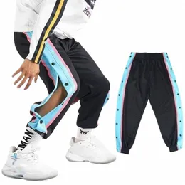 Harajuku Fi Sport Pantaloni da uomo Pantaloni sportivi da basket all'aperto quotidiani Scava fuori la banda laterale Butt Fly Design creativo Pantaloni j72y #