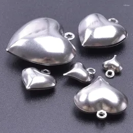 Pendant Necklaces 12Pcs/Lot Stainless Steel Mix Size Peach Heart Dangle Earrings Charms Diy Trendy Geometric Women Jewelry Bulk