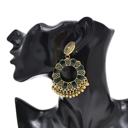 Baumelnde Ohrringe Bohojewelry Store Böhmischer Ethnischer Retro-Stil Mehrfarbiger Metallkreis-Perlenanhänger Damenmode