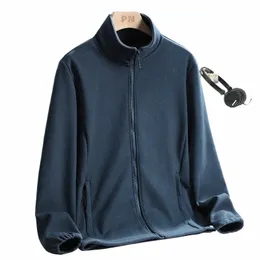 Spring Autumn Mens Fleece Jacket Brand New Stand Collar SoftShell Outwear Thermal Warm Coat Man Plus Big Size 6xl 7xl 8xl 9xl N2AJ#