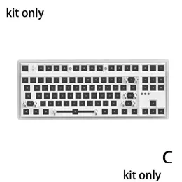 Keyboard Mouse Combos Accessories Flesports Mk870 Mechanical Kit Fl Rgb Backlit Led Ppable Socket Nkro Programmable Usb C Transparent Otkuj