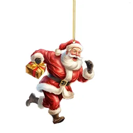 Articoli per feste Catene di carta natalizie Simpatico ciondolo decorativo di Babbo Natale Divertimento per interni Acrilico Buono regalo Perline per porte