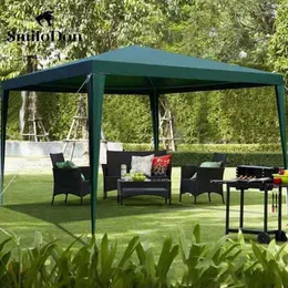 Tende e rifugi SmiloDon Tenda da campeggio 3 * 3 metri Grande tela cerata impermeabile Parasole Tenda da spiaggia Impermeabile Giardino Esterno Picnic Barbecue Parasole24327