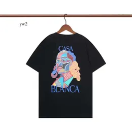 Casa Blanca Gömlek Kadın Tasarımcı T Shirt Moda Trend Marka Kazabaş Gömlek İpek Sıradan Tişörtler Giyim Sokak Gömlek Kısa Kollu Giysiler Casa 7729