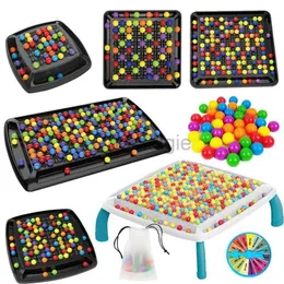 Intelligenzspielzeug Regenbogenball passendes Spielzeug Buntes lustiges Puzzle Schachbrettspiel mit farbigen Perlen Intelligentes Gehirn Lernspielzeug 24327