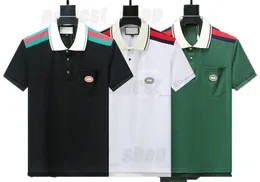 2024 Designer Brand Mens Polo T-shirt Dress Tshirt Casual Turndown Green Collar Striped Patchwork Badge Classic Brodery Letter Slim Fit Geometry Tee XXXL 3XL