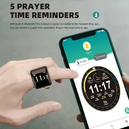 Аксессуары, новый цифровой электронный SmartRing TallyCounter, напоминание о времени, азан, будильник, Bluetooth, совместимый для медитации, йоги, мусульманина