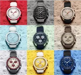 ムーンバイオセラミックプラネットムーンメンズウォッチフル機能Quarz Chronograph Designer Watch Mission to Mercury 42mm Luxury Watch Limited Edition WlistWatches5764258