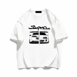 S-4XL Freies Schiff Japanische Anime Auto Druck Cott Männer T-Shirts Sommer Kurzarm Grafik Frauen FI Streetwear T Shirts f7wg #