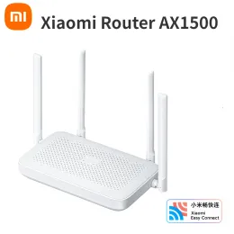 Roteadores Xiaomi Router AX1500 Wifi Router Mesh System WiFi 6 2.4G5G Dual Band Gigabit Ethernet Port MiWifi funciona com o aplicativo Mi Home