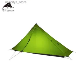 텐트 및 대피소 3F UL Gear Lanshan 1 Pro 1 Person Outdoor Ultralight Camping Tent 3/4 시즌 230*80*125cm 2면 20d Silnylon24327