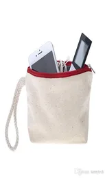 Högkvalitativ blank duk dragkedja påsar bomull kosmetiska väskor sminkpåsar mobiltelefonväska med rep lx9791336053