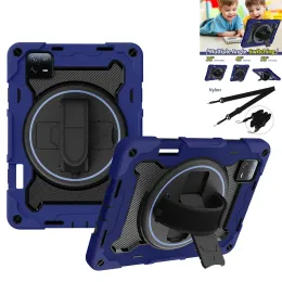 Custodia Stabile Cavalletto Custodia in silicone resistente per Xiaomi Pad 6 Custodia protettiva per bambini Mipad 6 Pro Custodia antiurto con slot per matita + cinturino