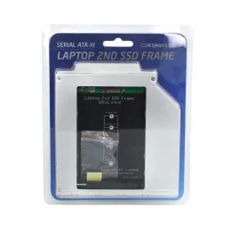 Kapsling Tishric 2nd HDD Caddy 12,7mm 9,5 mm Optibay SATA 3.0 M.2 NGFF SSD DVD CDROM -kapsling Adapter Hårddiskfodral för M2 SSD