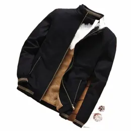 cargo Fi Casual Windbreaker Jacket Coat Fleece Bomber Jacket MenMen winter New Hot Outwear m Slim Military Jacket Mens 32Zy#
