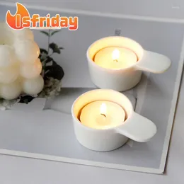 Candle Holders 2.5cm Ceramic Holder Wax Melt Oil Burner Diffuser Fragrance Tray Furnace Candlestick Home Decoration