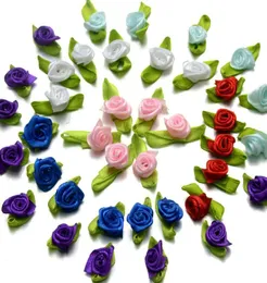 300 pzlotto piccolo nastro di raso boccioli di rose abbellimenti fiori decorativi per festa di nozze 27 colori tra cui scegliere pacchetto di colori dimensione6412255
