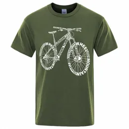 alphabet Style Mountain Bike Funny Print T-Shirts Men Summer Breathable Short Sleeves Loose Oversized Vintage Tee Clothes Unisex R5nt#