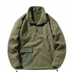 Mäns lamm veet jacka plus veet förtjockad neddy veet jacka män fleece pullover jacka vinter varmt taktisk militär kappa m01r#