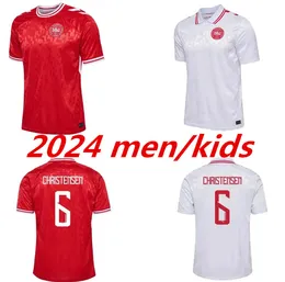 2024 Dänemark Fußballtrikots ERIKSEN HOME RED AWAY WHITE 24 25 HOJBJERG CHRISTENSEN SKOV OLSEN BRAITHWAITE DOLBERG Fußballtrikots Trikot 999