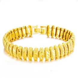 Chain Link Charm Armband för män och kvinnor 18K guld oval formad geometri snidad banglelink droppleverans smycken armband dhxsp