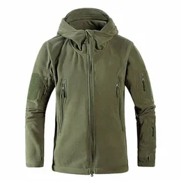 Männer Winddicht Tad Taktische Schießen Berg Micro Thermische Polar Fleece Mit Kapuze Jacke Armee Kleidung Atmungsaktive Militär d5am #