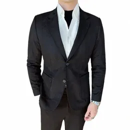 Neue FI-Anzugjacken Männer Slim Fit Deerskin Veet Eleganter Luxus-Blazer-Mantel Busin Casual Hochzeit Plus Size Anzug 4XL-M R6vR #