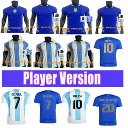 Argentina Lätt och bekväm 24 25 Messiss Home Away Jersey J.Aarez Soccer Jerseys Maria Dybala Martinez Allister E.Fernandez Maradona Men Player Version