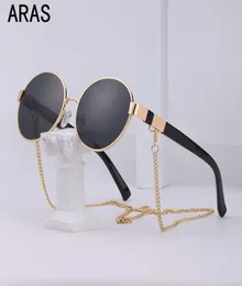 Kette Trendy Retro Sonnenbrille 2021 Klassische Vintage Runde Rahmen Halter Halskette Sonnenbrille Luxus Marke Designer Brillen UV4005484661