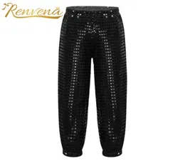 Trousers Kids Girls Boys Shiny Sequins Pants Dancewear Childrens Performance Hiphop Jazz Dance Costume Fashion Boy039s2863476