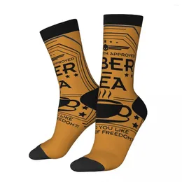 Herrstrumpor manliga män nyhet Liber Helldivers spel Sock Polyester Super Earth Graphic Women Spring Summer Autumn Winter