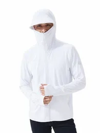 夏のUPF 50+ UV Sun Protecti Skin Coats Men Ultra-light Sportswearフード付きアウトウェアメンズウィンドブレイカーカジュアルジャケット141J＃