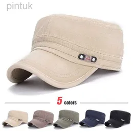 Ball Caps 6 Colour Nowy moda czapka baseballowa Sport na zewnątrz Casual Cotton Snapback Hats dla mężczyzn i kobiet Plat Army Cap Design 24327