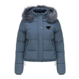 패션 여성 재킷 디자이너 겨울 코트 여성 파카 까마귀 편지가있는 모자 모피 칼라 따뜻한 윈터 재킷 겨울 재킷 탑 커플의 코트
