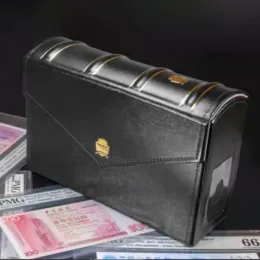 Bins Coins Case Case Organizer PU Deri PMG Kademeli Banknotlar Para Birimi Sahibi Klasör Toplama Kutusu Kağıt Para Koruyucu Depolama Hediyeleri