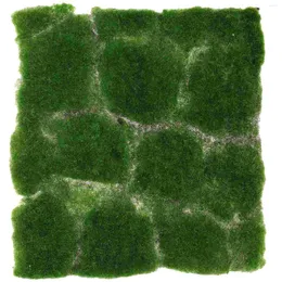 Dekorativa blommor Konstgjord liten grön torvsimulering Microlandscape Grass Pad Diy Plastic Lawn Mat Prydnad