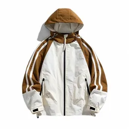 Ueteey Windjacke, winddicht, Herrenjacke, wasserdicht, lässig, Wandern, Outdoor, 2023, neue Cam-Kapuze, dünn, Übergröße, Straße, männlicher Mantel, 549P#