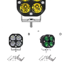 Aggiornamento 3 pollici barra luminosa da lavoro a Led 12V 24V per auto fendinebbia gialla 4X4 Off Road trattori moto luci di guida punto quadrato bianco H4w9