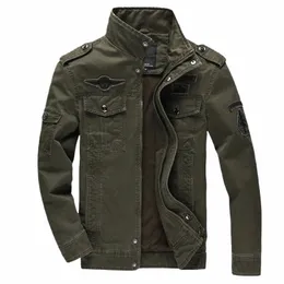 FGKKS 2023 Askeri Gevşek Erkekler Ceket Yeni Sonbahar Günlük Pamuk Giyim Ceket Yüksek kaliteli Tasarım Bombacı Ceketler Erkek K0AV#