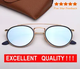 Mode runda solglasögon Brille Mens Womens Sun Glasses Eyeware Double Bridge Metal Eyeglasses des Lunettes de Soleil med LE3970544