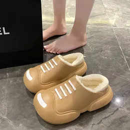 Pantofole per uomo donna 2024 calda breve peluche pantofola indoor casa scarpe da donna da uomo piattaforma resistente all'usura coppia